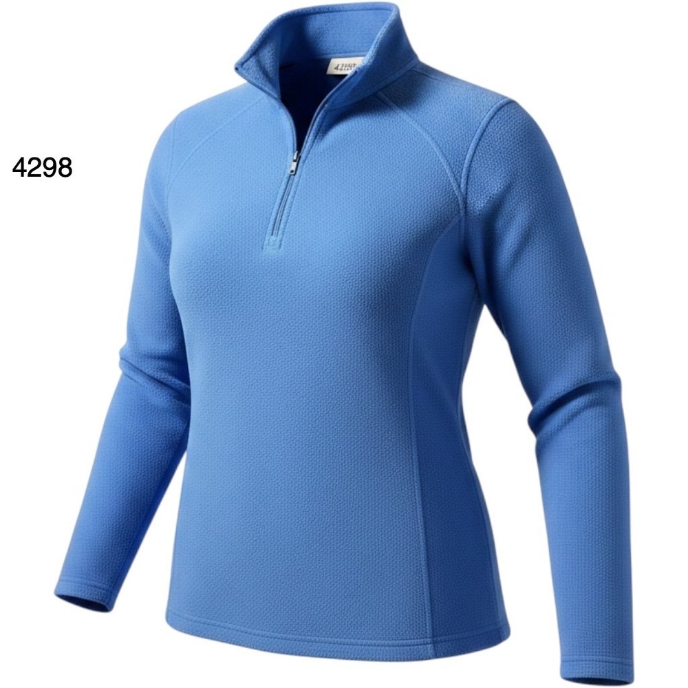 L.L. Bean Jacket‎ Womens 2X Blue Polartec Fleece Quarter Zip Mock Neck Pullover